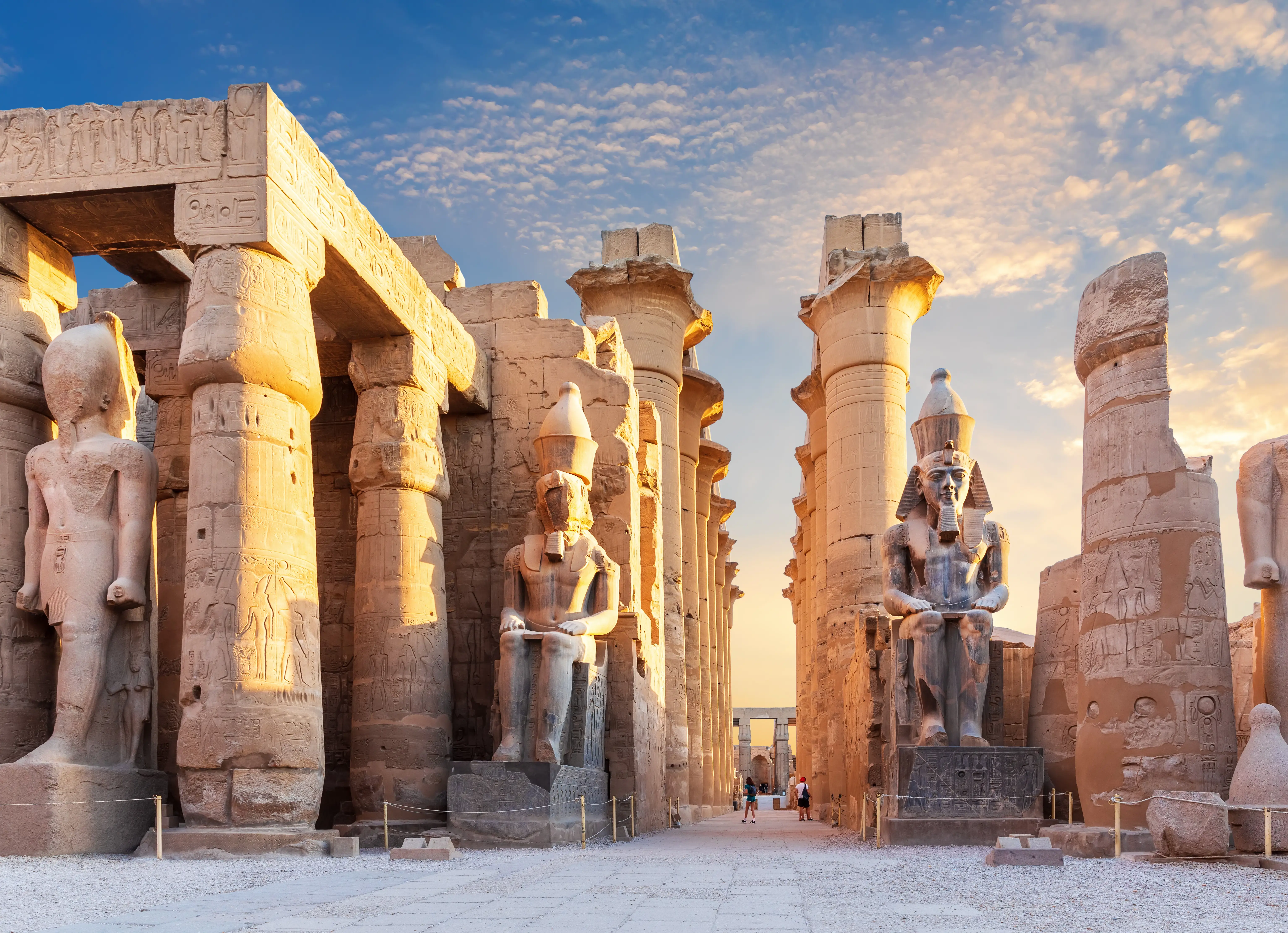 Luxor Temple Courtyard And The Statues Of Ramses II Adobestock 441988099