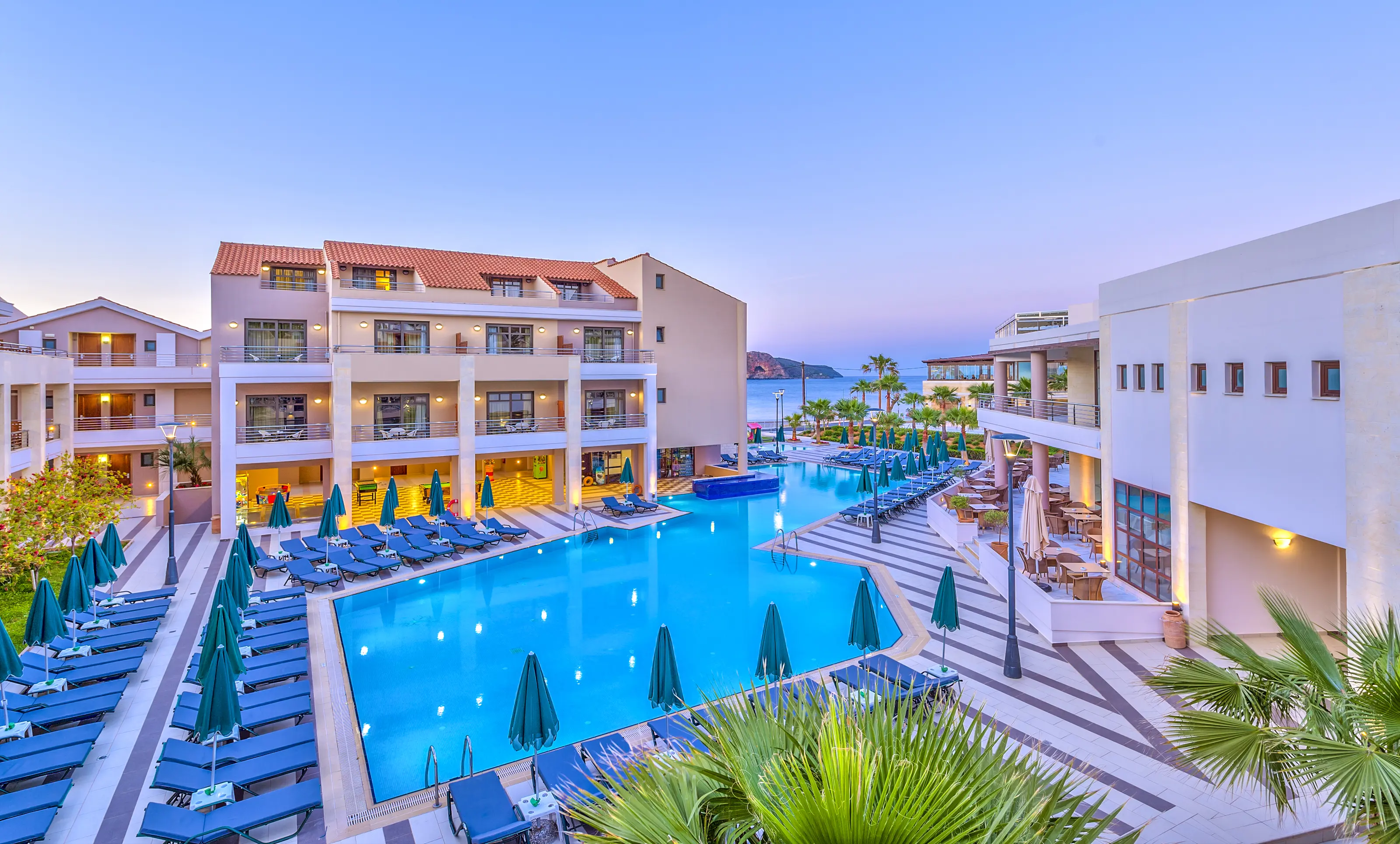 CHQ Platanias Porto Platanias Beach Resort And Spa Island Pool Area