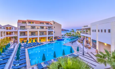CHQ Platanias Porto Platanias Beach Resort And Spa Island Pool Area