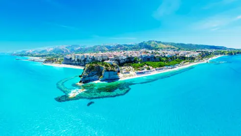 SUF Tropea, Calabria. Panoramic Aerail View Of Santa Maria Dell'isola Monastery 674851345