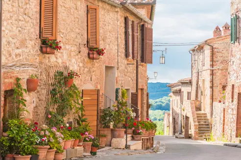 The Medieval Old Town In Tuscany, Italy Shutterstock 207462085