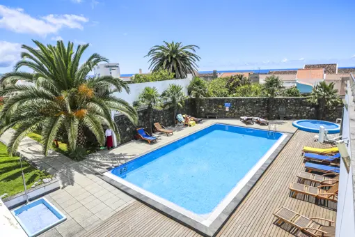 Portugal Azores Ponte Delgada Antillia Apartments Pool Above
