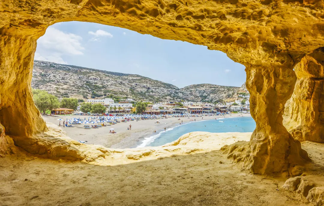 Greece Crete Destination Crete Matala Beach Gettyimages 480736868 1