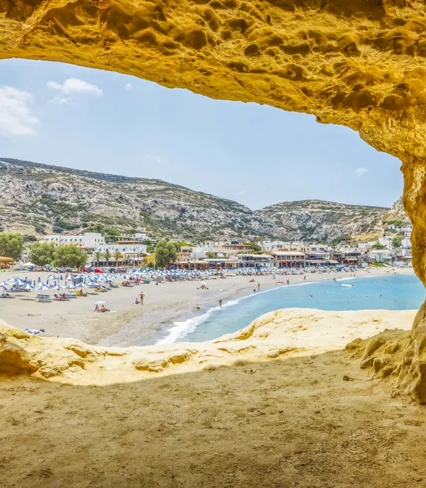 Greece Crete Destination Crete Matala Beach Gettyimages 480736868 1