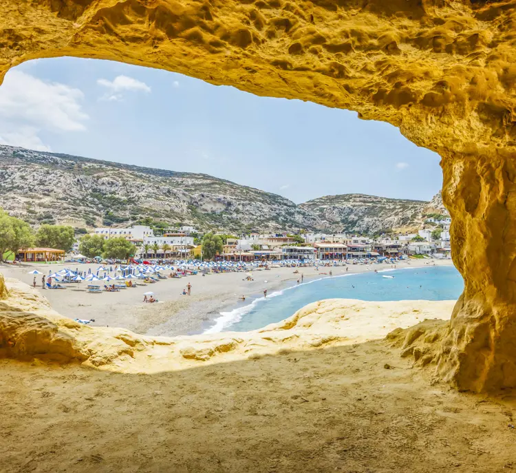 Greece Crete Destination Crete Matala Beach Gettyimages 480736868 1