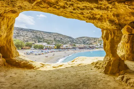 Greece Crete Destination Crete Matala Beach Gettyimages 480736868 1