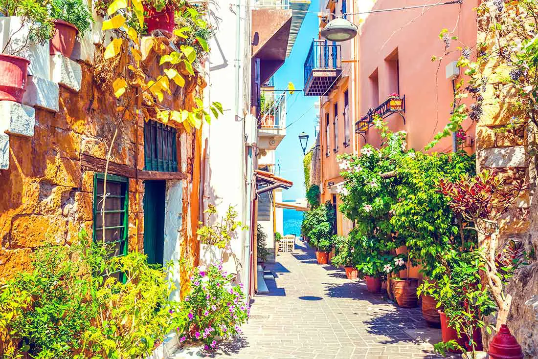 Greece Crete Destination Crete Street Chania Gettyimages 637102144 1