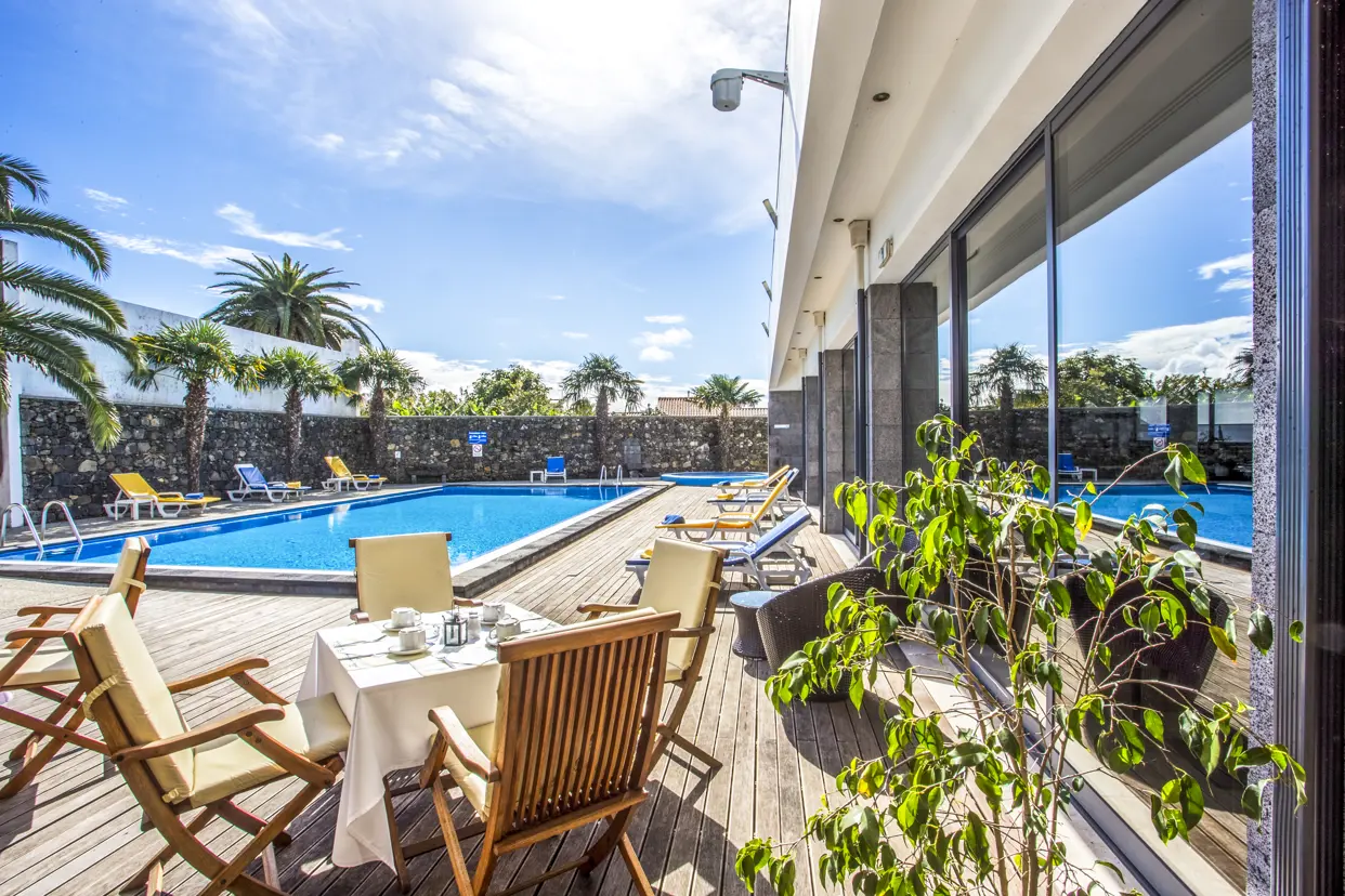 Portugal Azores Ponte Delgada Antillia Apartments Pool