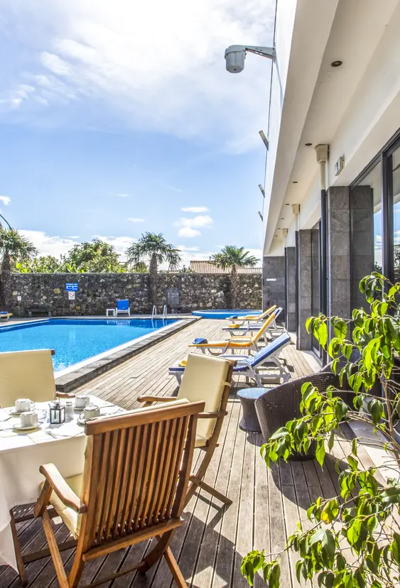 Portugal Azores Ponte Delgada Antillia Apartments Pool