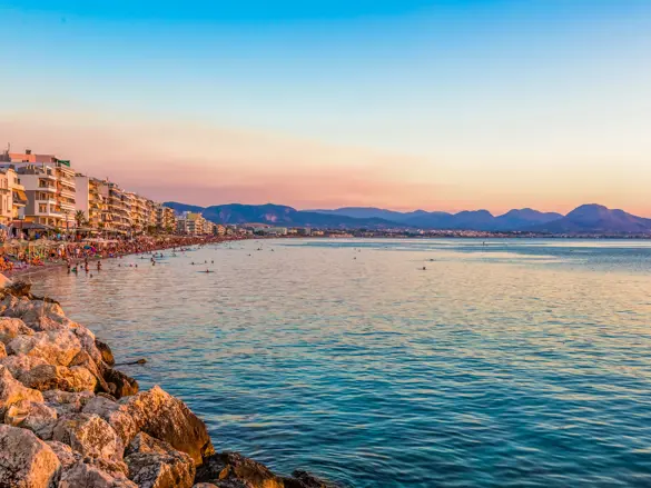 Greece Loutraki Beach Night Copy