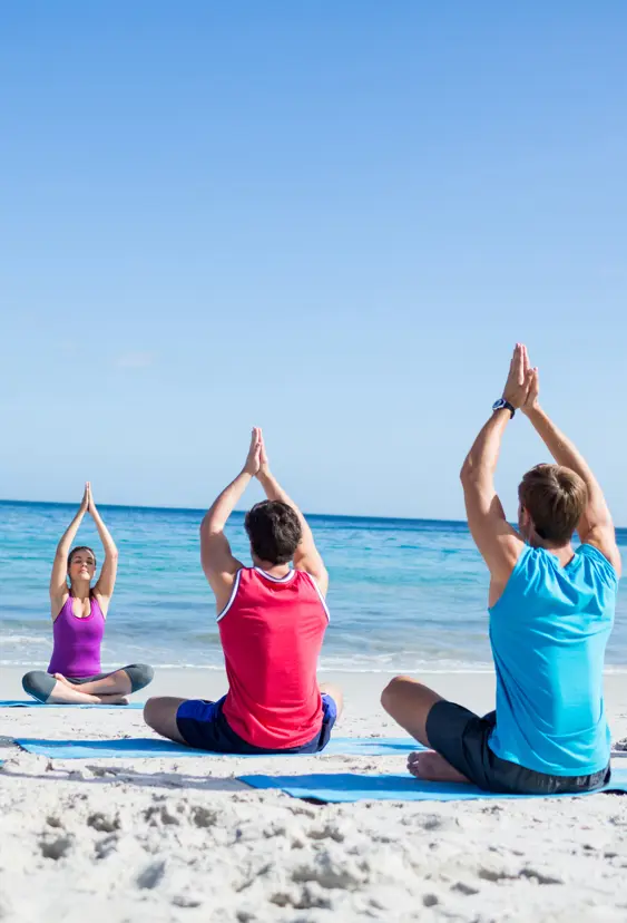 Friends Doing Yoga Together With Their Teachergettyimages 481663260
