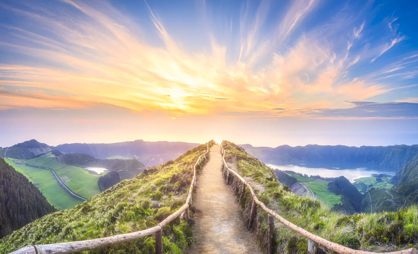 Portugal Azores Destination Sete Cidades Sunset Gettyimages 944812540 1
