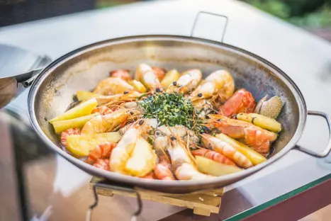Portugal Destination Algarve FAO Monte Gordoro Portuguese Cataplana Dish Gettyimages 480276302 1