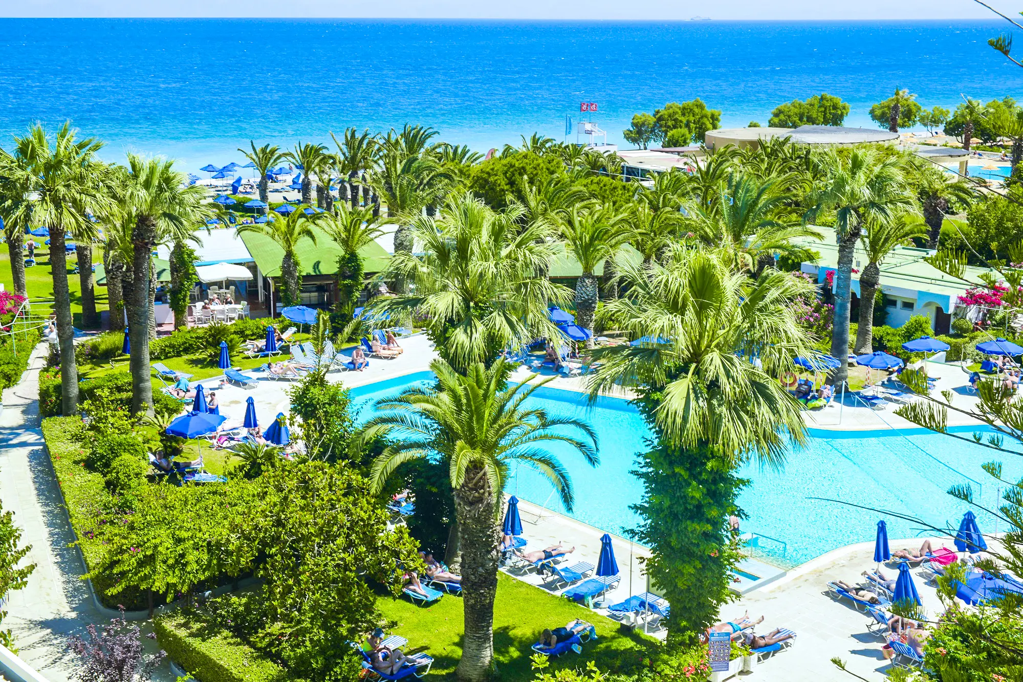 Greece Rhodes Ialyssos Blue Horizon Palm Beach Main Pool 2