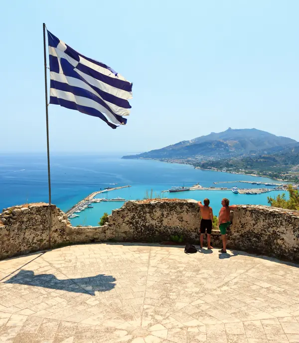 ZTH Beautiful Panorama Looking Over The City And Harbor Of Zakynthos 172944122