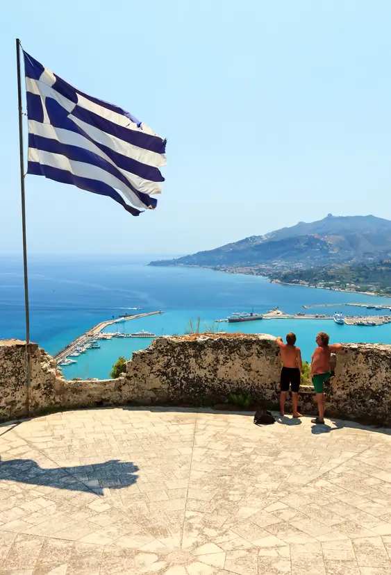 ZTH Beautiful Panorama Looking Over The City And Harbor Of Zakynthos 172944122