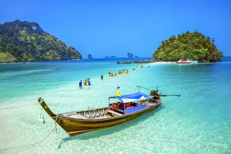 Thailand Krabi Destination Krabi Tropical Beach Andaman Sea ST 152767460 1