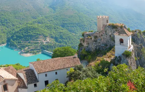 ALC The Famous Bell Tower And Gateway At Guadalest Near Benidorm 117530446