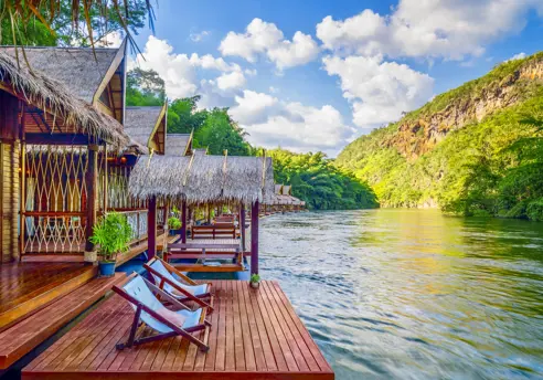 Thai Riverkwai The Floathouseriverkwai Riverside 1