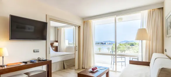 Spain Mallorca Puerto De Alcudia Viva Eden Lago Aparthotel Renovated 1 Bedroom Apartments Balcony Lakeview Copy