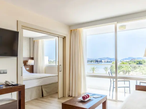 Spain Mallorca Puerto De Alcudia Viva Eden Lago Aparthotel Renovated 1 Bedroom Apartments Balcony Lakeview Copy