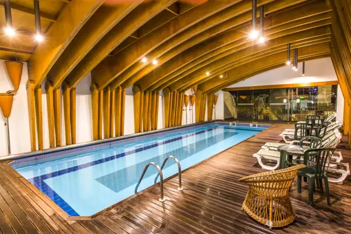 Portugal Azores Sao Miguel Ponta Delgada Hotel Ponta Delgada Pool Night