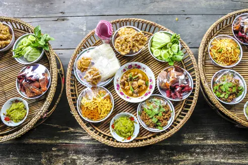 Roundtrip Thailand Unknown Day2 Angkhang Kantoke Chiang Mae Food ST Gettyimages 156938731