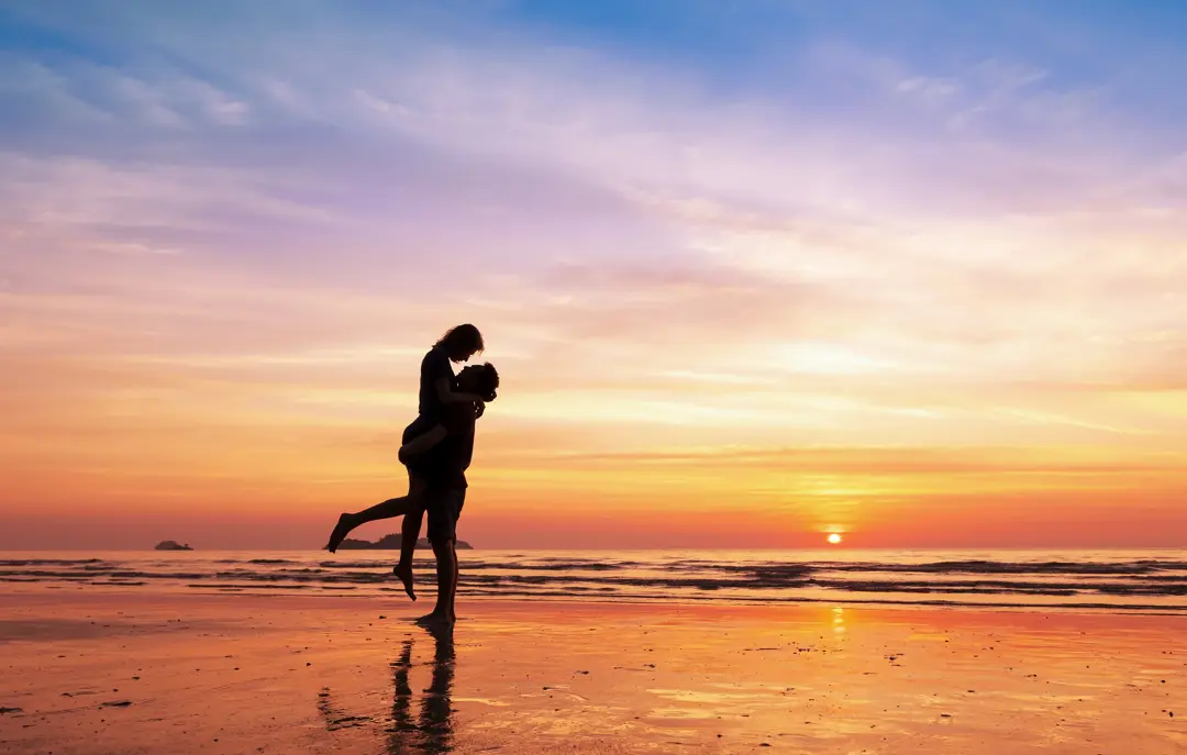 Par Strand Solnedgang 359691761
