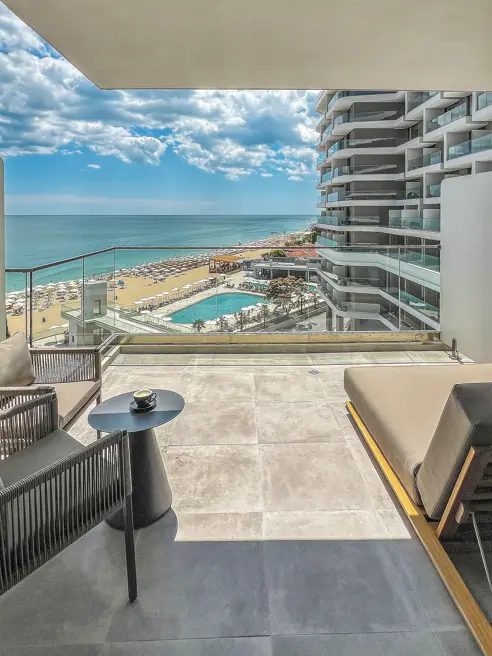 Dobbeltværelse Deluxe med balkon/terrasse og havudsigt