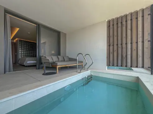Dobbeltværelse Deluxe med balkon/terrasse og havudsigt - swim up