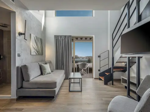 Junior Suite, balkon/terrasse, pool/skrå havudsigt (masionette)