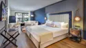 Junior Suite Esencia, balkon/terrasse, pooludsigt og bali-senge