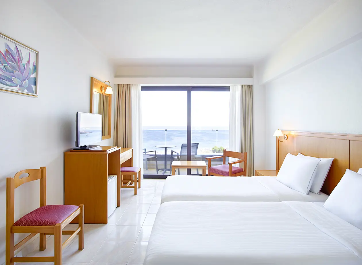 Dobbeltværelse med balkon/terrasse og havudsigt