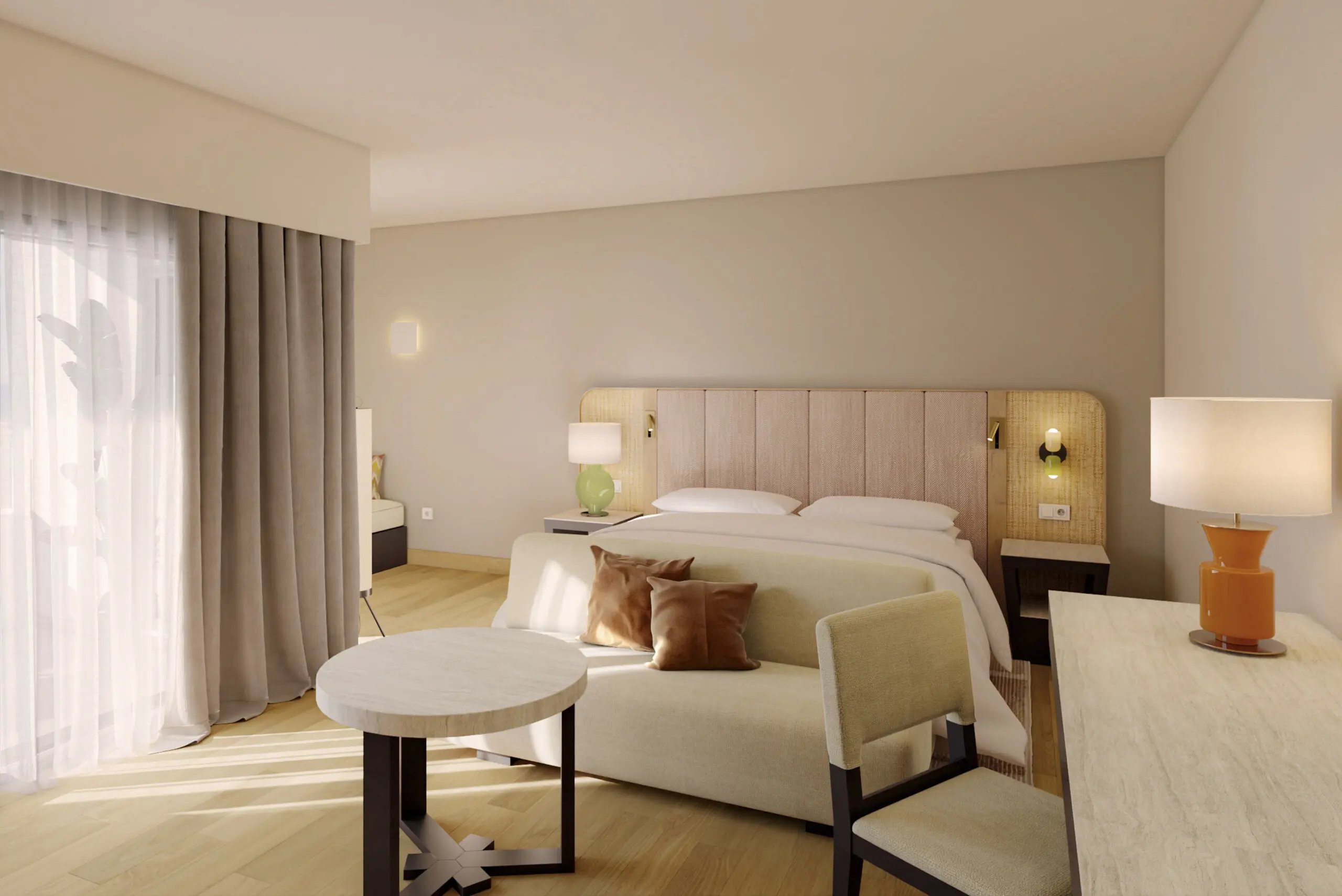 Tegning - Junior suite med balkon/terrasse
